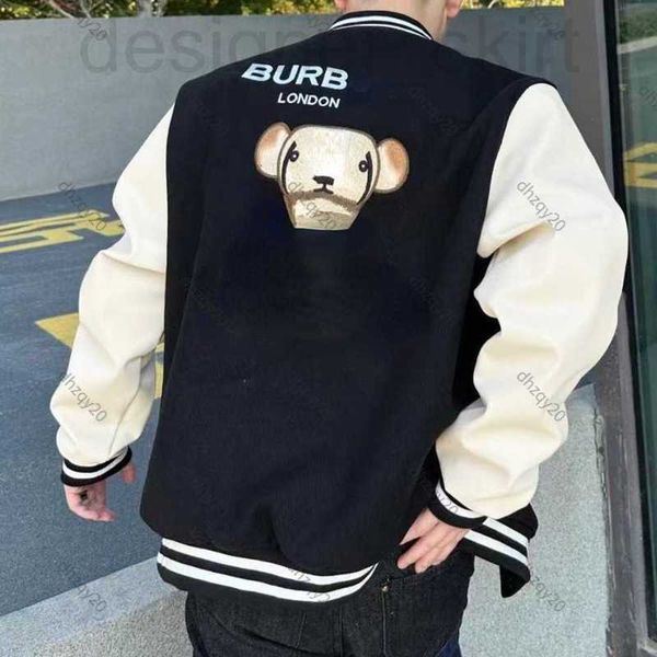 

men's jackets designer woolen windproof jacket designer ack teddy r emroidered asel jackets winter warm coat mens and womens casual shi, Black;brown