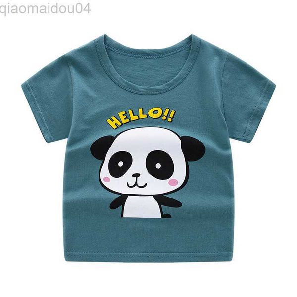 

t-shirts 2-8t dinosaur boys t shirt toddler kid clothes summer infant short sleeve cotton tshirt fahsion loose childrens tee outfits aa23051, Blue