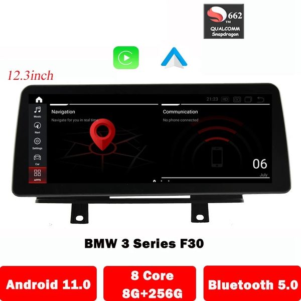 

12.3 inch android 11 car radio multimedia player for-bmw 3/4 series f30 f31 f32 f33 f36 nbt(2013-2016) gps navigation carplay