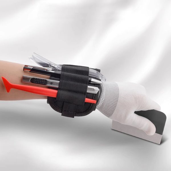 

magnetic wristband wrist tools pouch for holding micro squeegee vinyl car wrap window tinting magnet mo-307