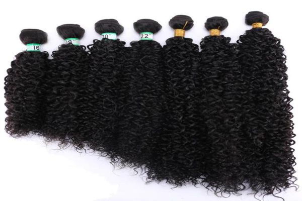 

pure color 1430 inches afro kinky curly hair weave extensions black brown golden synthetic hair bundles who for black women 28508094