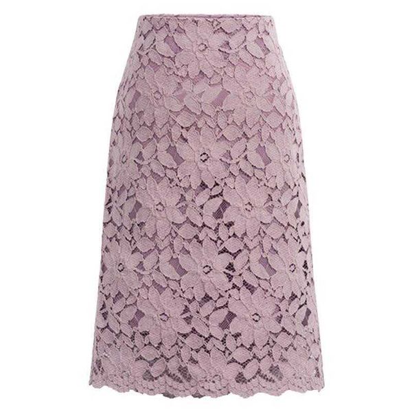 

plus size womens skirt spring summer slimming lace a line mid length hip, Black
