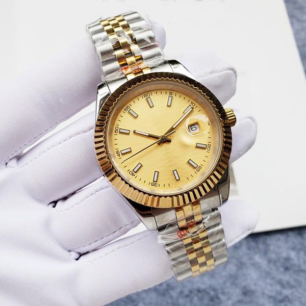 

men's design watch automatic mechanical watch 36/41mm 904l stainless steel luminescent waterproof watch classic watch montre de luxe, Slivery;brown