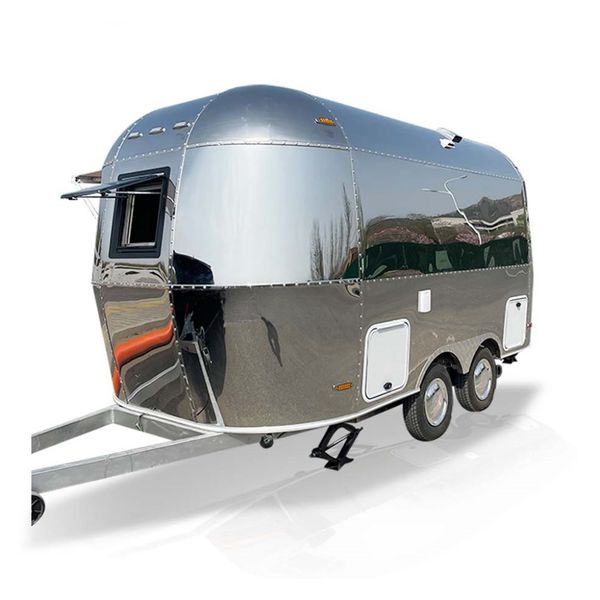 

stainless steel travel trailer with bathroom eu standard airstream camping trailers luxury motorhome rv camper caravan