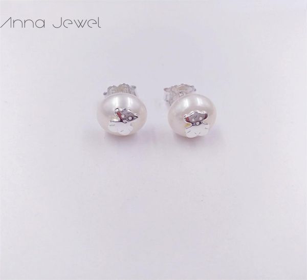 

bear jewelry 925 sterling silver girls to us fun pearl bridal earrings for women charms set wedding party birthday gift earring l7118469