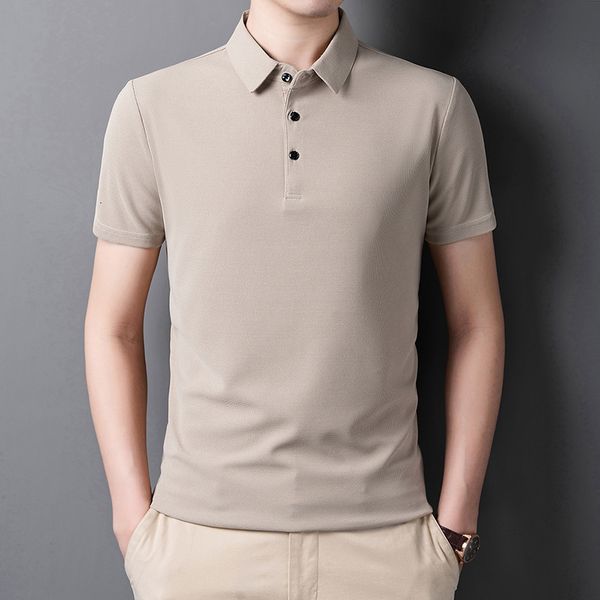 

men's polos arrival solid men's polo shirt short sleeve soft summer shirt korean casual polo t shirt for men fashion clothing 2305, White;black