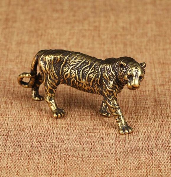 

chinese zodiac brass tiger town desk ornaments01234566469060, Silver