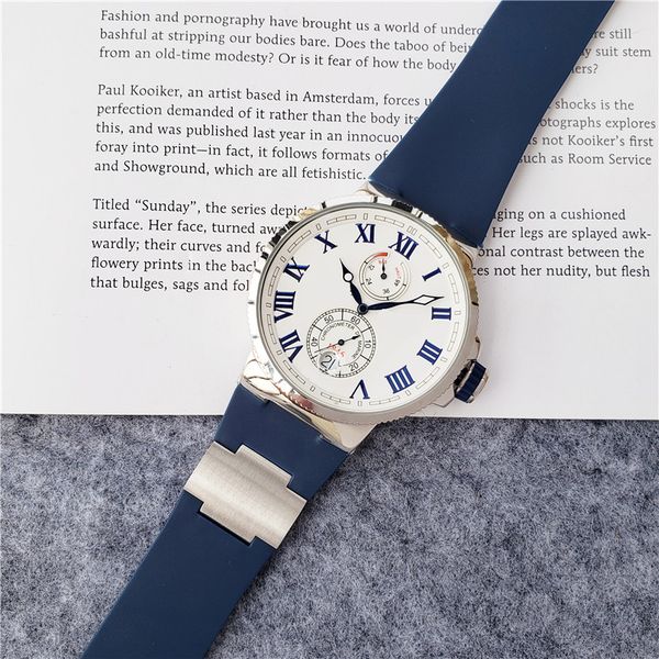 

2023 mens automatic mechanical watch strap blue sapphire wristwatches super montre de luxe watches un6, Black;brown