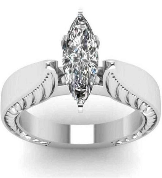 

luxury fashion 925 sterling silver marquise cut diamond 345ct diamond plated 18k white gold recommended gifts diamond ring bridal2451528