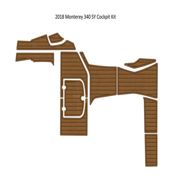 

2018 monterey 340 sy cockpit pad boat eva foam faux teak deck floor mat flooring