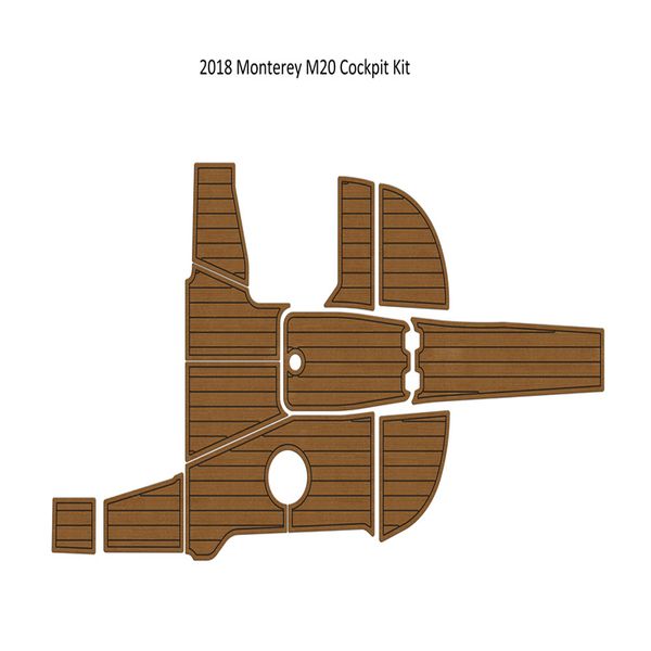 

2018 monterey m20 cockpit pad boat eva foam faux teak deck floor mat flooring