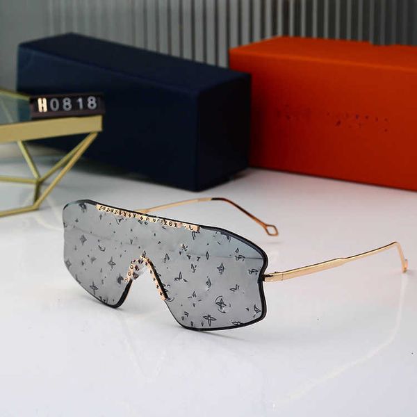 

Designer LOU VUT luxury cool sunglasses 2023 Trimmed Frameless Ocean One Piece Sunglasses Fashion Street Shoot Versatile Network Red Glasses with original box