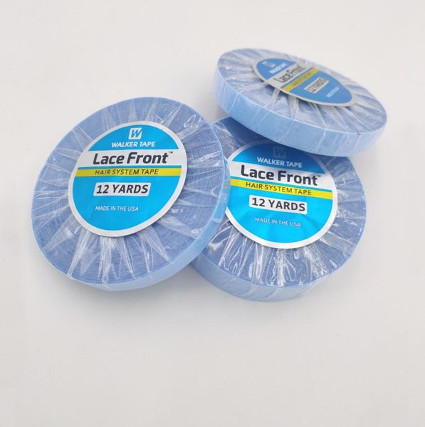 

12 yards super doublesided adhesives blue lace front support tape length11m for tape hairskin weft hairlace wigstoupee4516776, Black;brown