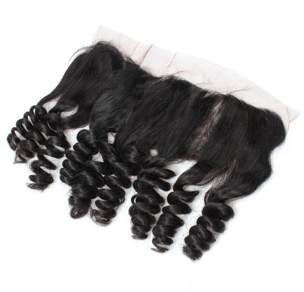 

8a virgin human hair closure loose wave lace frontal 13x4 ear to ear lace frontal brazilian peruvian indian hair weaves closure9041983, Black;brown