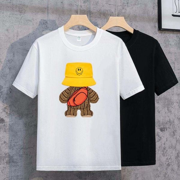 

designer t-shirt summer short sleeve designer men's t-shirt women's premium polo letter high-quality cotton women's clothing, White;black