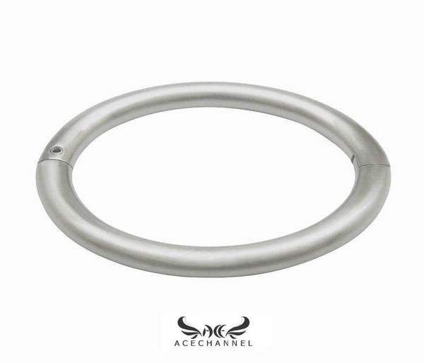 

acechannel matt brushed stainless steel lockable wrist ankle cuffs bangle bracelet steel wrists fashion jewelry bracelets cuff q074238585, Black