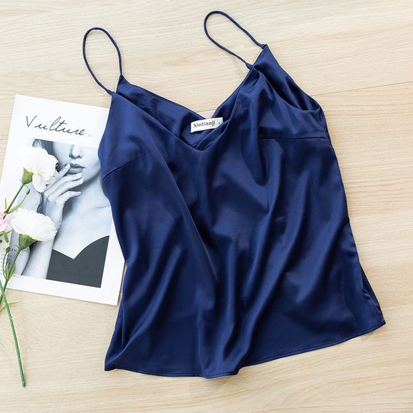 

camisoles tanks women loose tank fashionable silky satin camisole for all seasons blusas m30500 230518, Black;white