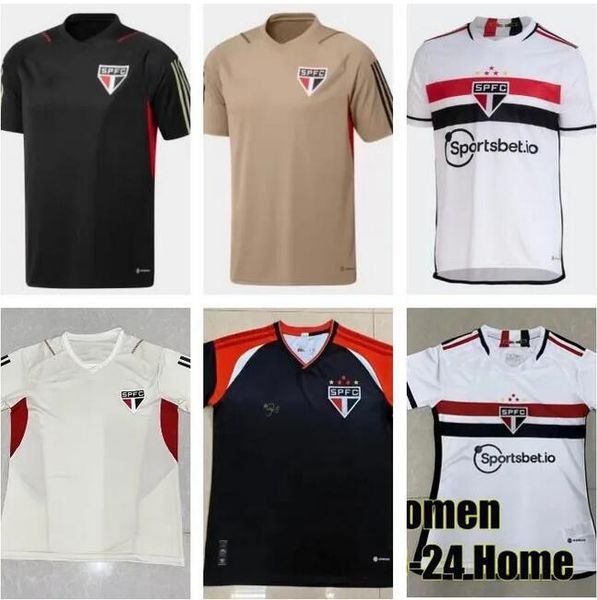 

2023 sao paulo fc soccer jerseys luciano 23 24 arboleda rafinha calleri alisson pablo maia pele eterno 2024 home away 3rd football shirt, Black;yellow