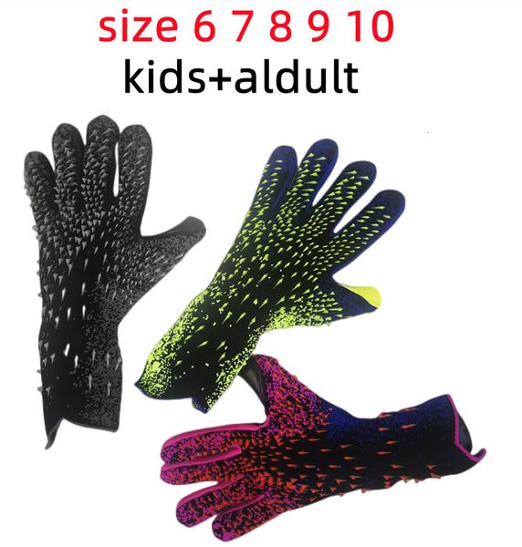 

sports gloves goalie goalkeeper strong grip soccer with finger protection to prevent injuries durable 230518, Black