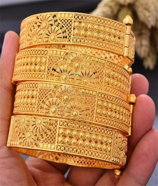 

luxury indian dubai gold color bangles for women girls dubai wedding bridal bangles bracelet bijoux jewellry for women 2207158017712, Black