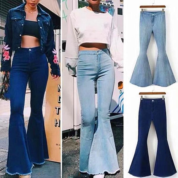 

jeans flared jeans pants womens vintage denim womens high waist fashion stretch y2k trousers wide leg jeans streetwear, Blue