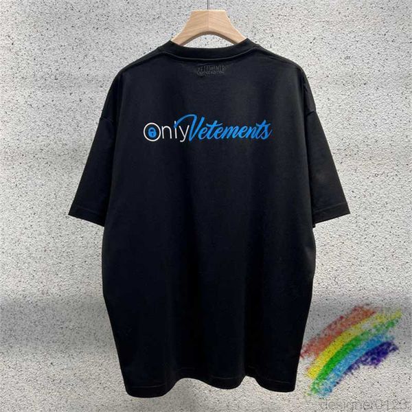 

only vetements t-shirt men women 1 1 2023ss new oversized t shirt tee, White;black