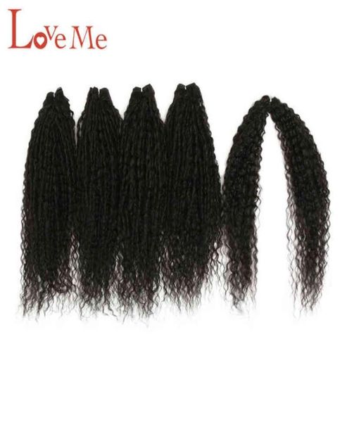 

love me black synthetic curly bundles 4pcspack kinky curly bundles high heat fiber weave bundles hair 24 inches hair extensions h6924497