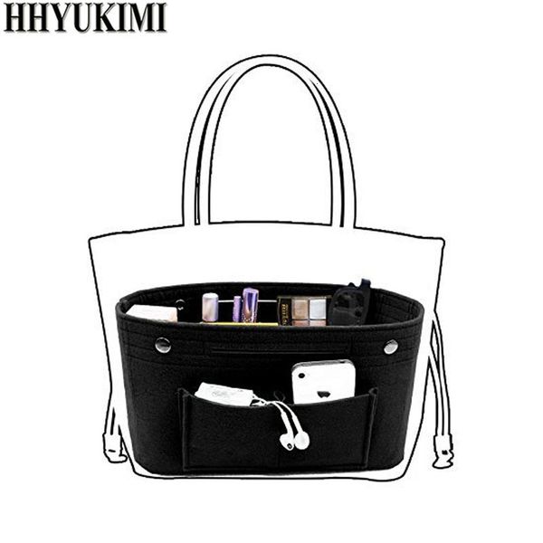 

cosmetic bags cases hhyukimi felt cloth inner bag women fashion handbag multipockets storage organizer luggage accessories 230517