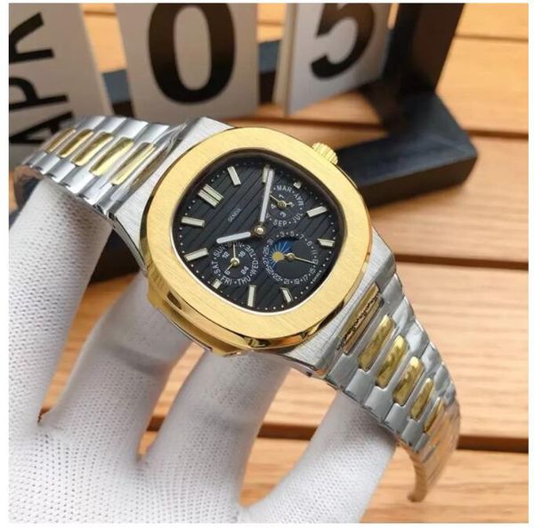 

2023 quality 40mm mens watches automatic movement stainless steel watches mechanical wristwatches waterproof luminous fashion wristwatch wit, Slivery;brown