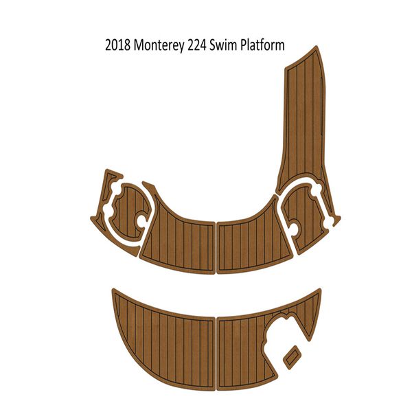 

2018 monterey 224 swim platfrom step pad boat eva foam faux teak deck floor mat