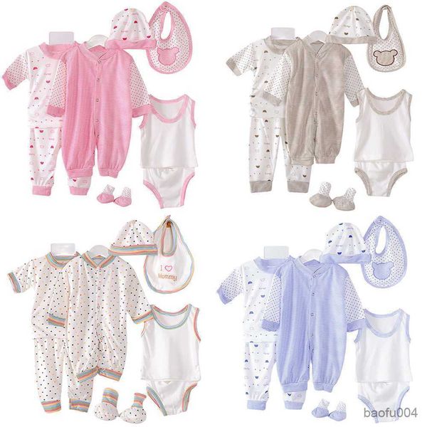 

clothing sets new newborn infant kids baby boy girl t-shirt pants outfits clothes set 0-3m r230518, White