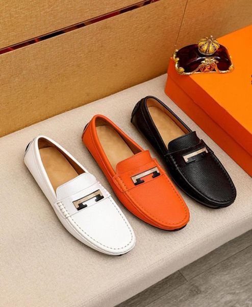 

2022 new casual shoes leather british beans shoes men039s casuals h buckle breathable one foot stirrup lazy sailor shoess5796110, Black
