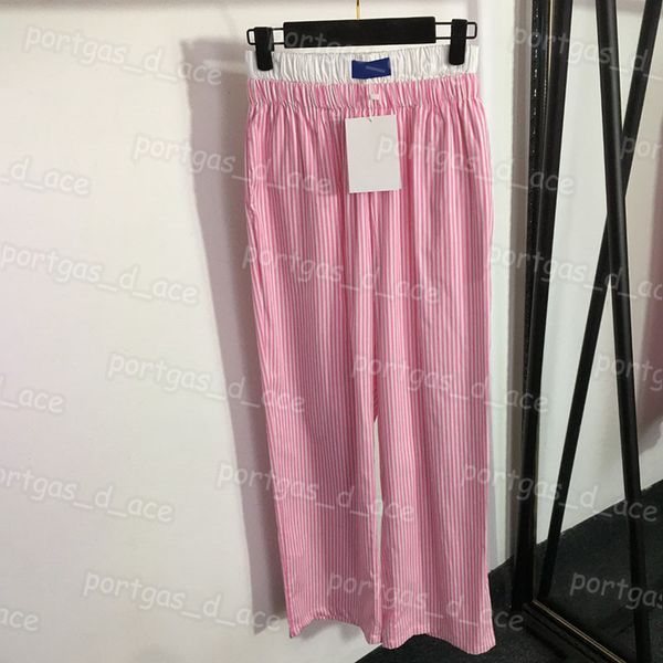 

designer striped women pants colour blocked high waist pants wide leg trousers, Black