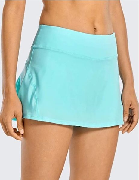 

tennis skirts yoga skirt gym clothes women running fitness golf pants shorts sports back waist pocket zipper fitness girl designer sandals