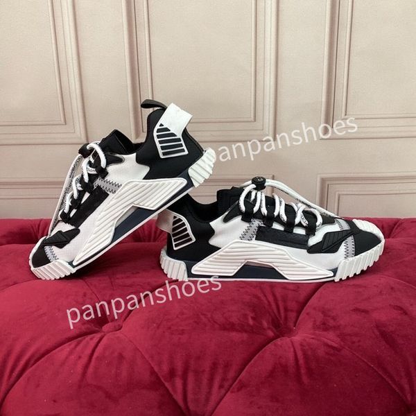 

2023new casual shoes mens designer leather lace-up sneakers fashion lady flat running letters shoes sneaker, Black