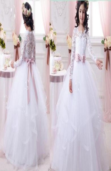 

flower girl dresses ball gowns child pageant dresses long train little kids flower girl dress for weddings9083539, White;blue