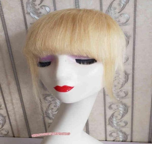 

nxy hairpieces triangle bangs real hair silk qi products012603503, Black;brown