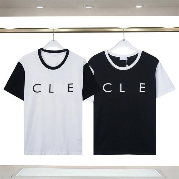 

women's t-shirt 2023letter t round neck cotton short sleeve loose fashion couples wear family half sleeve tide, White