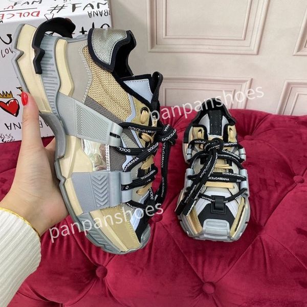 

new brand women men designer leather lace-up sneakers fashion lady flat running letters shoes sneaker2023, Black