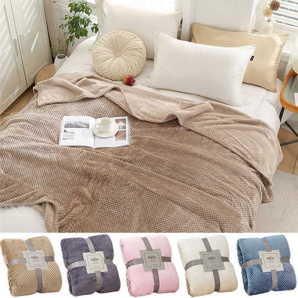 

MIDSUM Soft Warm Winter Blanket For Beds Solid Color Pink Blue Coral Fleece Throw Sofa Cover Bedspread Pet Fluffy Plaid Blankets