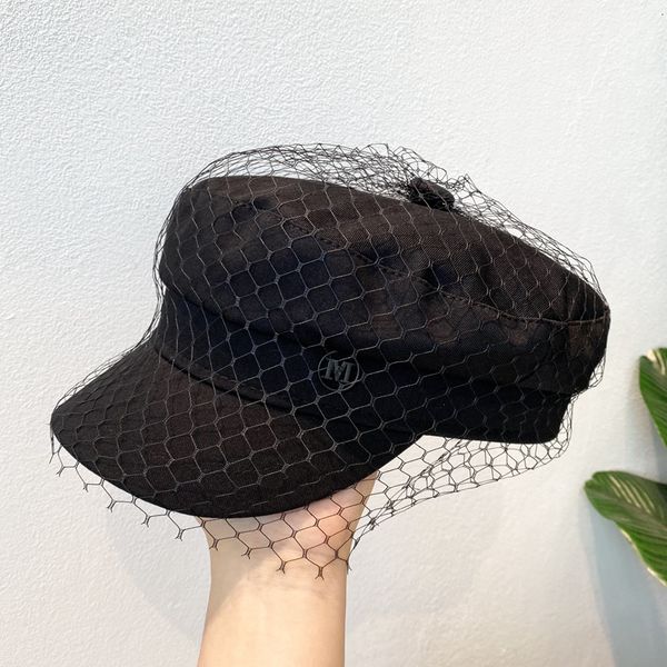 

berets british retro navy hat ladies stage mesh octagonal cap selling european and american fashion wild beret 230517, Blue;gray
