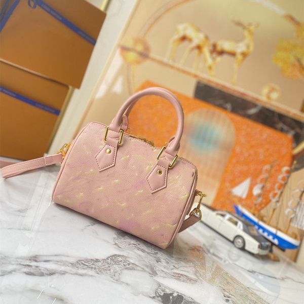

summer stardust series pochette speedy 20 pillow bag designer luxury multi shoulder bag glimmering embossing genuine leather cross body wall