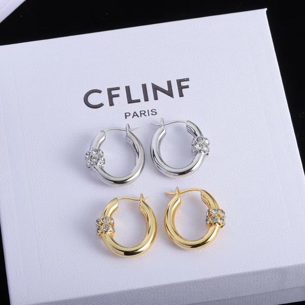 

2023- earrings designer for women stud luxury gold heart shape pearl crystal gold double letter 925s silver jewelry classic88, Golden;silver