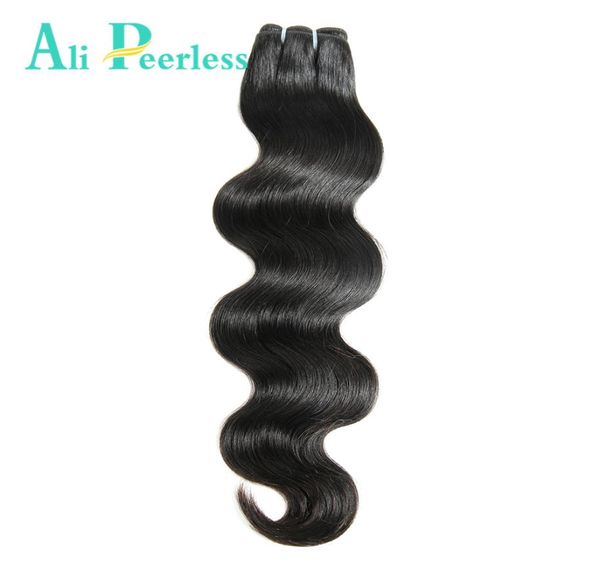 

ali peerless hair peruvian body wave virgin human hair 10quot28quot nature black weaving unprocessed one bundle4199684, Black;brown