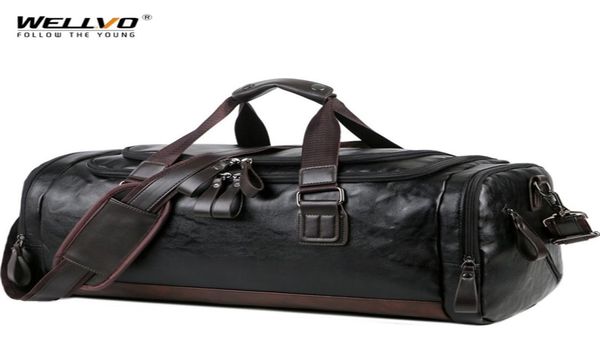 

men quality leather travel bags carry on luggage duffel handbag casual traveling tote large weekend xa631zc 2111187306466