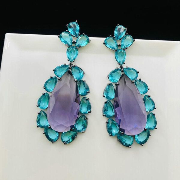 

huggie bilincolor cubic zirconia red earring for women wedding, Golden;silver