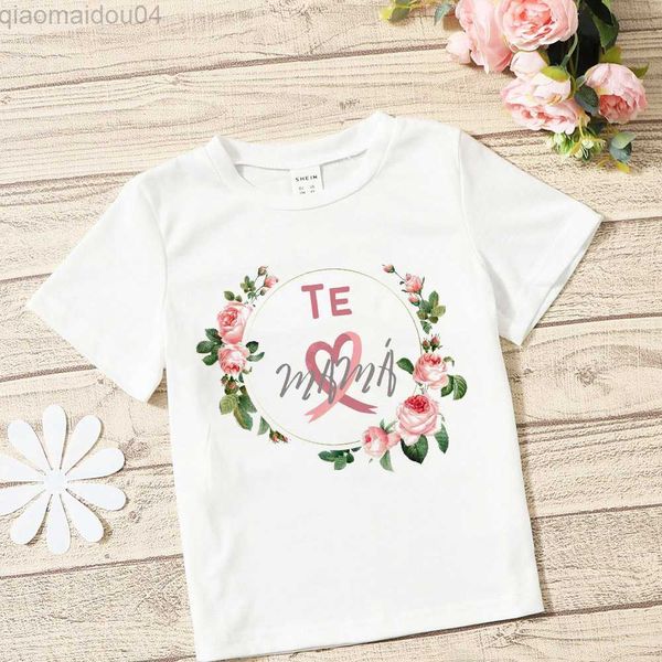 

t-shirts mother's day kids t-shirt i love your mother print toddler shirt boy girl clothes child short sleeve tee mother's day kid, Blue