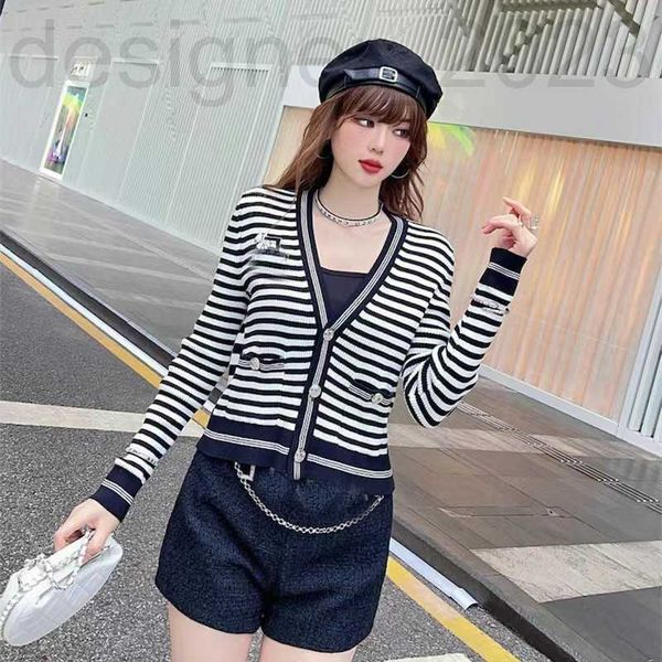 

women's sweaters designer new 2023 jacket designer fashion - assic leisure spring s stripe knitting cardigan irthday valentine's d, White;black