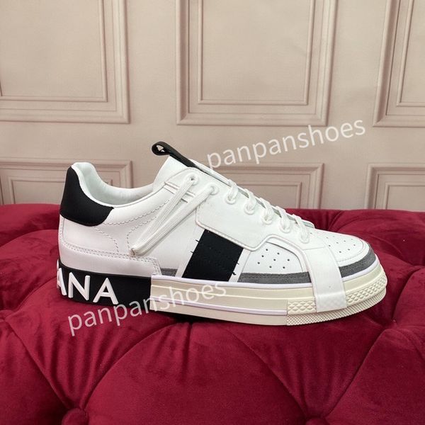 

new casual shoes brand women designer leather lace-up sneakers fashion lady flat running letters shoes sneaker2023, Black