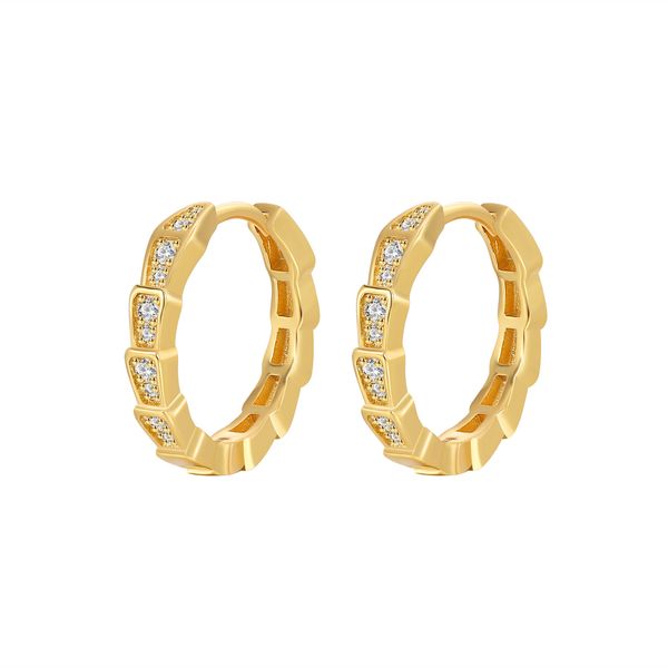 

2023 hip hop style women's cute ring luxury designer earrings birthday gift, Golden